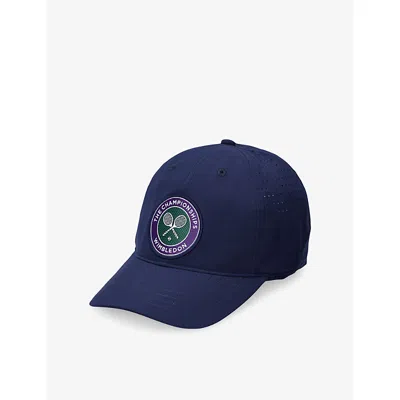 Polo Ralph Lauren Fined Navy Kids'  X Wimbledon Cotton Cap In Blue