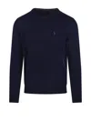 Polo Ralph Lauren Logo Embroidered Crewneck Jumper In Blue