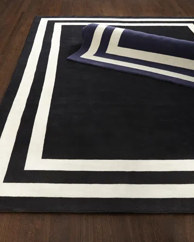 Polo Ralph Lauren Fitzgerald Border Rug, 6' X 9' In Midnight