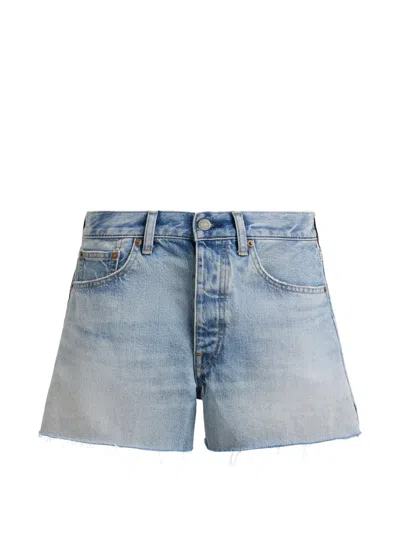 Polo Ralph Lauren Five-pocket Frayed Shorts In Blue