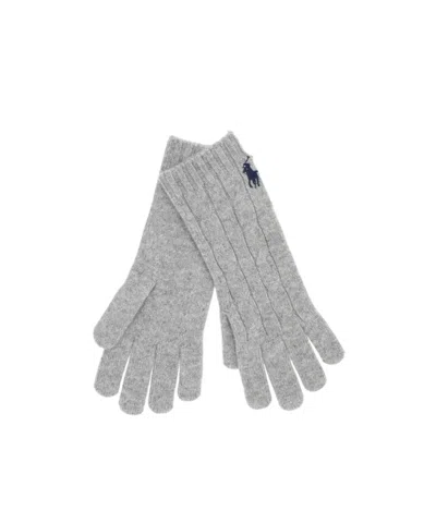 Polo Ralph Lauren Five-finger Knitted Gloves In Gold