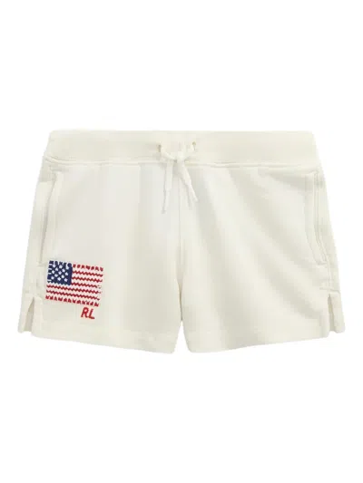POLO RALPH LAUREN FLAG-APPLIQUÉ SHORTS
