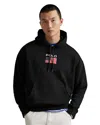 Polo Ralph Lauren Flag Fleece Hoodie In Black