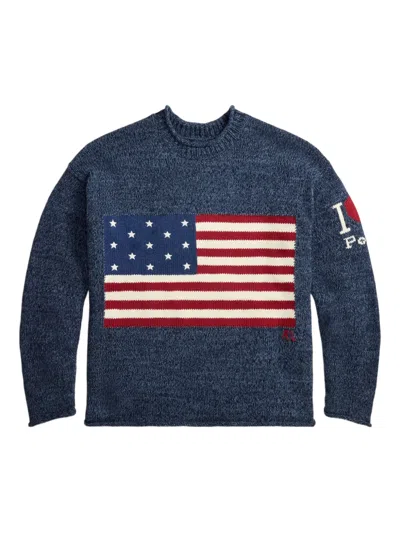 Polo Ralph Lauren Regular-fit I Love Polo Flag Sweater In Multi