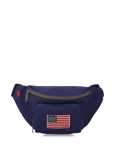 Polo Ralph Lauren Kids' Flag Logo Belt Bag In Blue