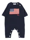 Polo Ralph Lauren Flag-one Piece-coverall In Blue