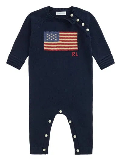 Polo Ralph Lauren Flag One Piece Coverall In Blue