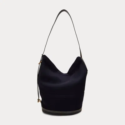 Polo Ralph Lauren Flannel Bellport Sling Bucket Bag In Gold