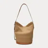 Polo Ralph Lauren Flannel Bellport Sling Bucket Bag In Tan