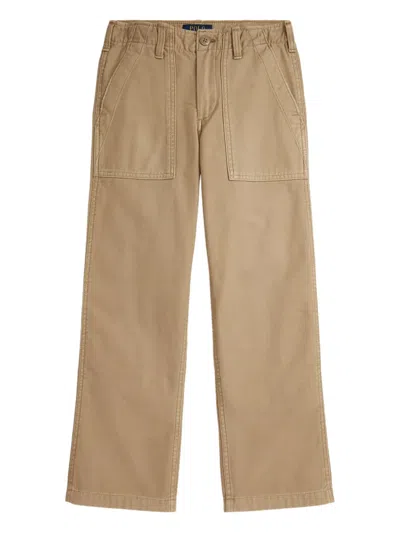 Polo Ralph Lauren Kids' Flap-pocket Cotton Pants In Neutral