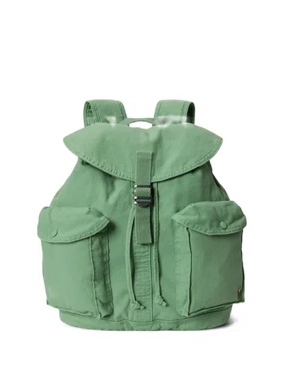 Polo Ralph Lauren Rucksack Aus Canvas Mit Klappverschluss In Green