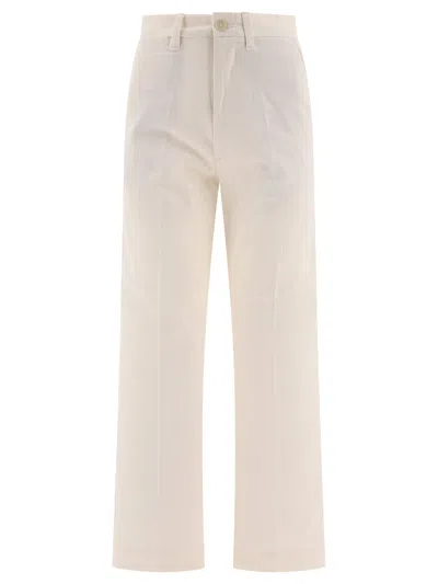 POLO RALPH LAUREN FLARED CHINO PANTS TROUSERS WHITE