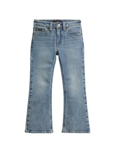 Polo Ralph Lauren Faded-effect Flared Jeans In Blue