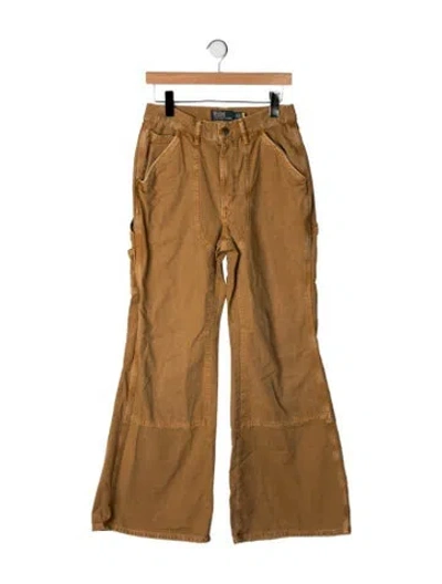 Pre-owned Polo Ralph Lauren Flared Pants In Brown