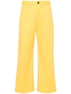 Polo Ralph Lauren Tailored Yellow Cotton Cropped Chinos In Yellow & Orange