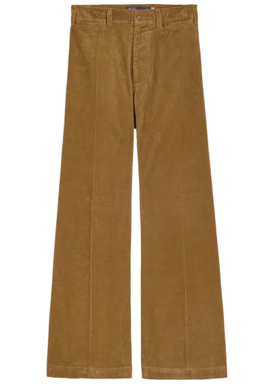 Polo Ralph Lauren Flared-leg Corduroy Trousers In Brown