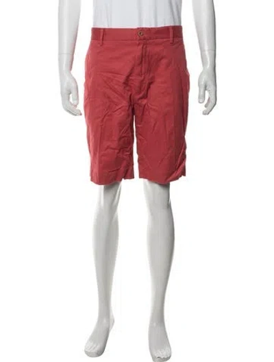 Pre-owned Polo Ralph Lauren Flat Front Shorts In Red