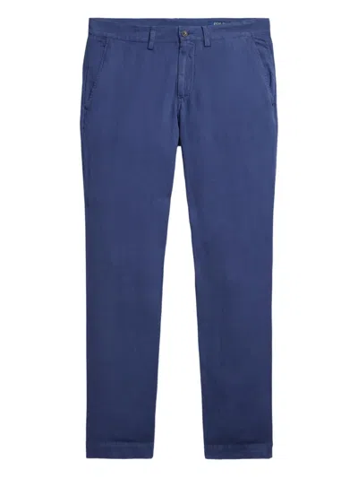 Polo Ralph Lauren Flat-front Trousers In Blue