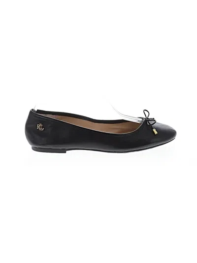 Pre-owned Polo Ralph Lauren Flats In Black