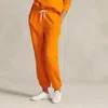 Polo Ralph Lauren Fleece Athletic Trousers In Orange