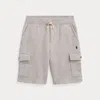 Polo Ralph Lauren Kids' Fleece Cargo Short In Andover Heather