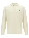 Polo Ralph Lauren Fleece Cotton Polo Shirt In Neutral