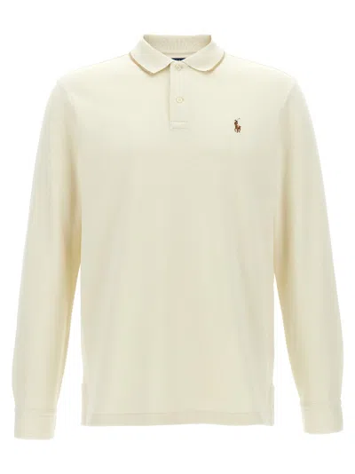 POLO RALPH LAUREN FLEECE COTTON SHIRT POLO BEIGE