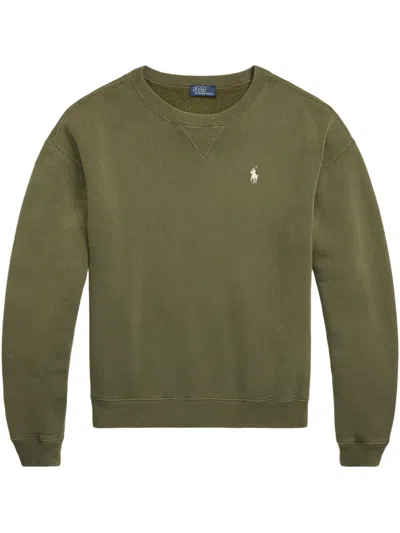Polo Ralph Lauren Fleece Crew-neck Sweatshirt In Green