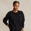 Polo Ralph Lauren Fleece Crewneck Pullover In Black