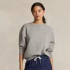 Polo Ralph Lauren Fleece Crewneck Pullover In Grau
