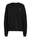 Polo Ralph Lauren Black Cotton Sweatshirt With Iconic Pony Logo In Black