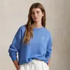 Polo Ralph Lauren Fleece Crewneck Sweatshirt In Blue