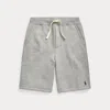Polo Ralph Lauren Kids' Big Boys Cotton Fleece Drawstring Short In Dark Grey Heather
