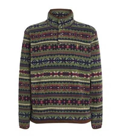 Polo Ralph Lauren Fleece Fair Isle Sweater In Multi