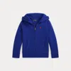 Polo Ralph Lauren Kids' Fleece Full-zip Hoodie In Classic Azure W/ Red