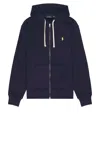 Polo Ralph Lauren Fleece Full Zip Hoodie In Cruise Navy