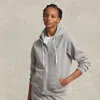 Polo Ralph Lauren Fleece Full-zip Hoodie In Gray