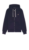 Polo Ralph Lauren Fleece Full Zip Hoodie In Navy