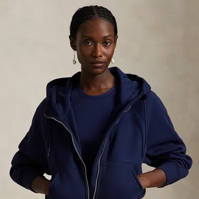 Polo Ralph Lauren Fleece Full-zip Hoodie In Refined Navy