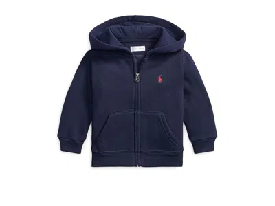 POLO RALPH LAUREN FLEECE FULL-ZIP HOODIE (INFANT) BOY'S CLOTHING CRUISE NAVY : 3 MONTHS, COTTON/POLYESTER