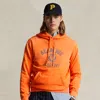 Polo Ralph Lauren Fleece Graphic Hoodie In Orange