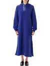 Polo Ralph Lauren Hoodie Knit Dress Side Slits In Blue