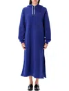 Polo Ralph Lauren Hoodie Knit Dress Side Slits In Purple