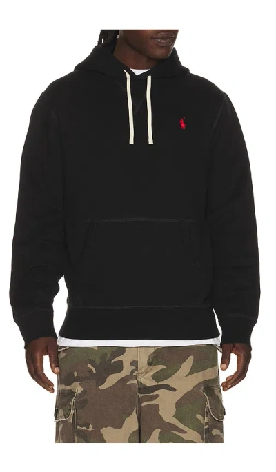 Polo Ralph Lauren Cotton-blend Zip Hoodie In Black