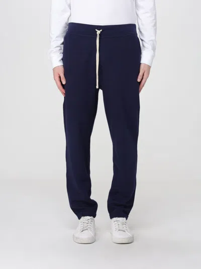 Polo Ralph Lauren Fleece Jogging Trousers With Embroidered Pony Logo In Blue