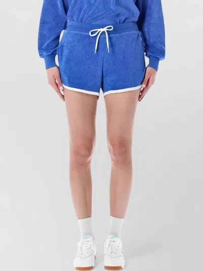 Polo Ralph Lauren Fleece Lounge Shorts Contrast Trim Pockets In Blue