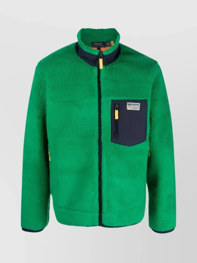 Polo Ralph Lauren Sherpa Jacket In Green