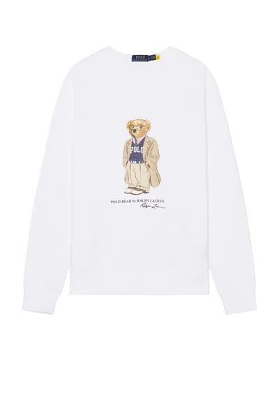 Polo Ralph Lauren Fleece Novelty Bear Crewneck Sweatshirt In Gray