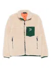 Polo Ralph Lauren Zip-up Fleece Jacket With Pockets In Neutral