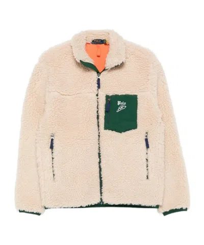 POLO RALPH LAUREN FLEECE-POCKET ZIP-UP JACKET